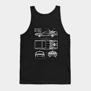 BACK TO THE FUTURE - Time Machine schematics Tank Top